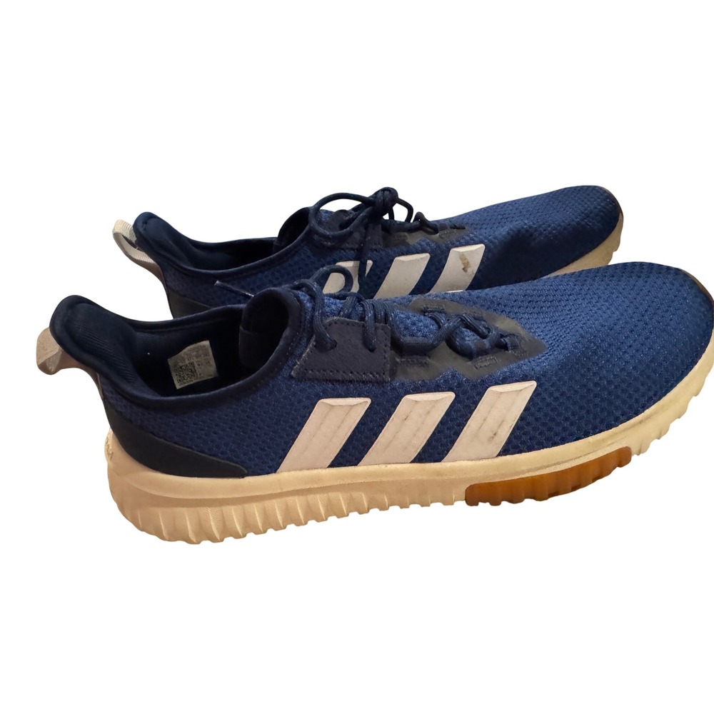 Adidas Cloudfoam Ultimate Mens Blue Mesh Sneakers Gum Sole Size 12.5